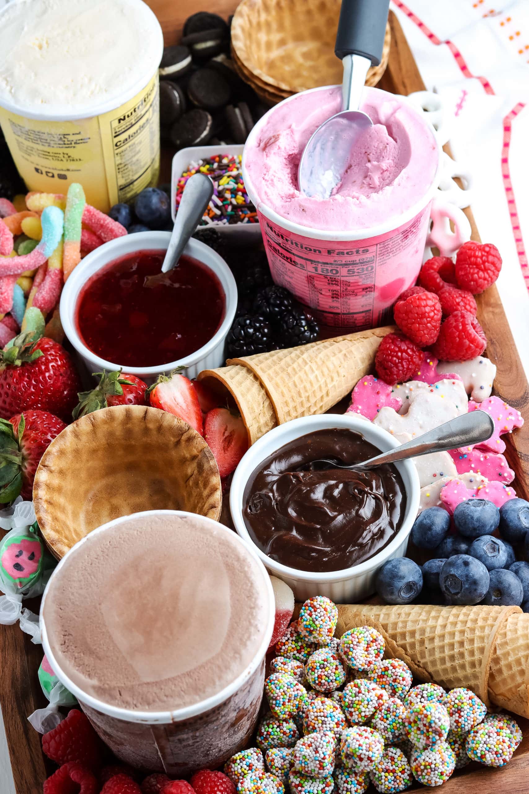 Easy Ice Cream Board (Charcuterie Board)