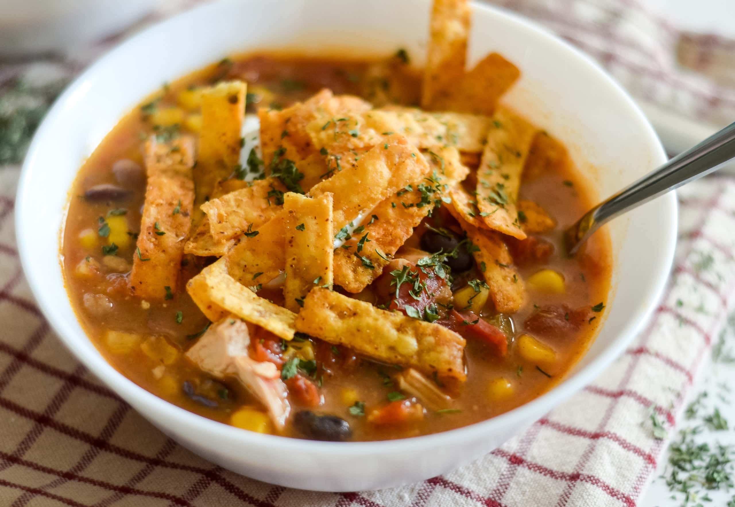 Ninja Foodi Chicken Enchilada Soup