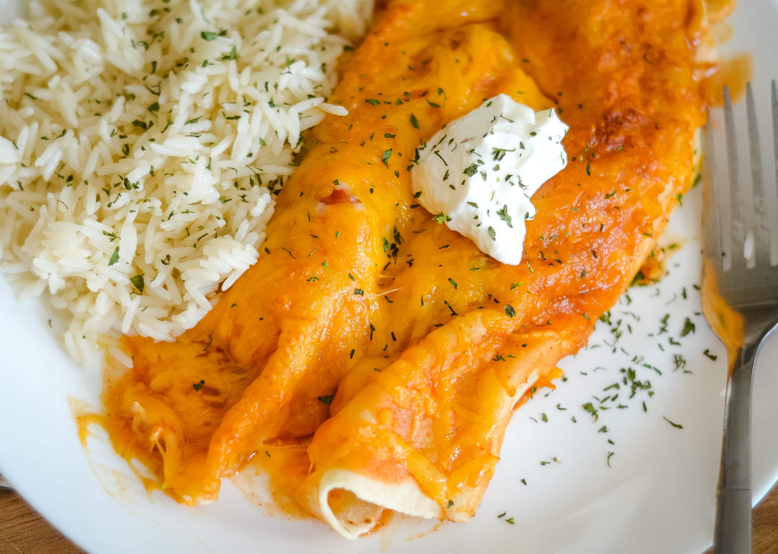 Ninja Foodi Chicken Enchiladas