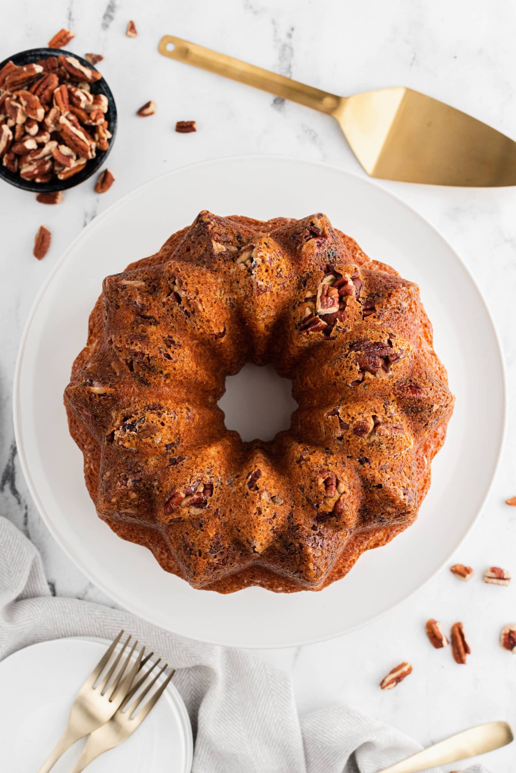 Gluten Free Pecan Rum Cake