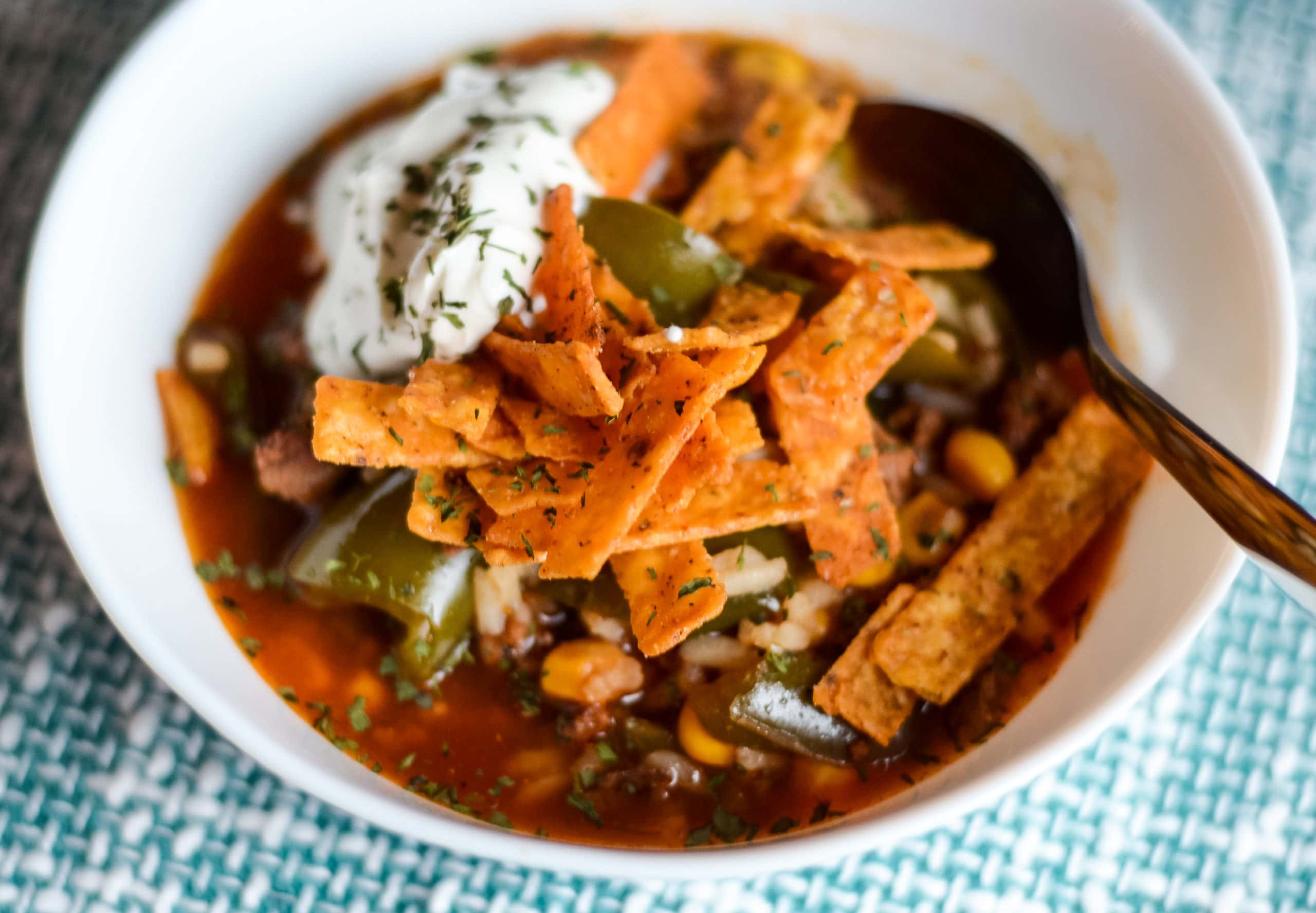 Slow Cooker Stuffed Pepper Soup