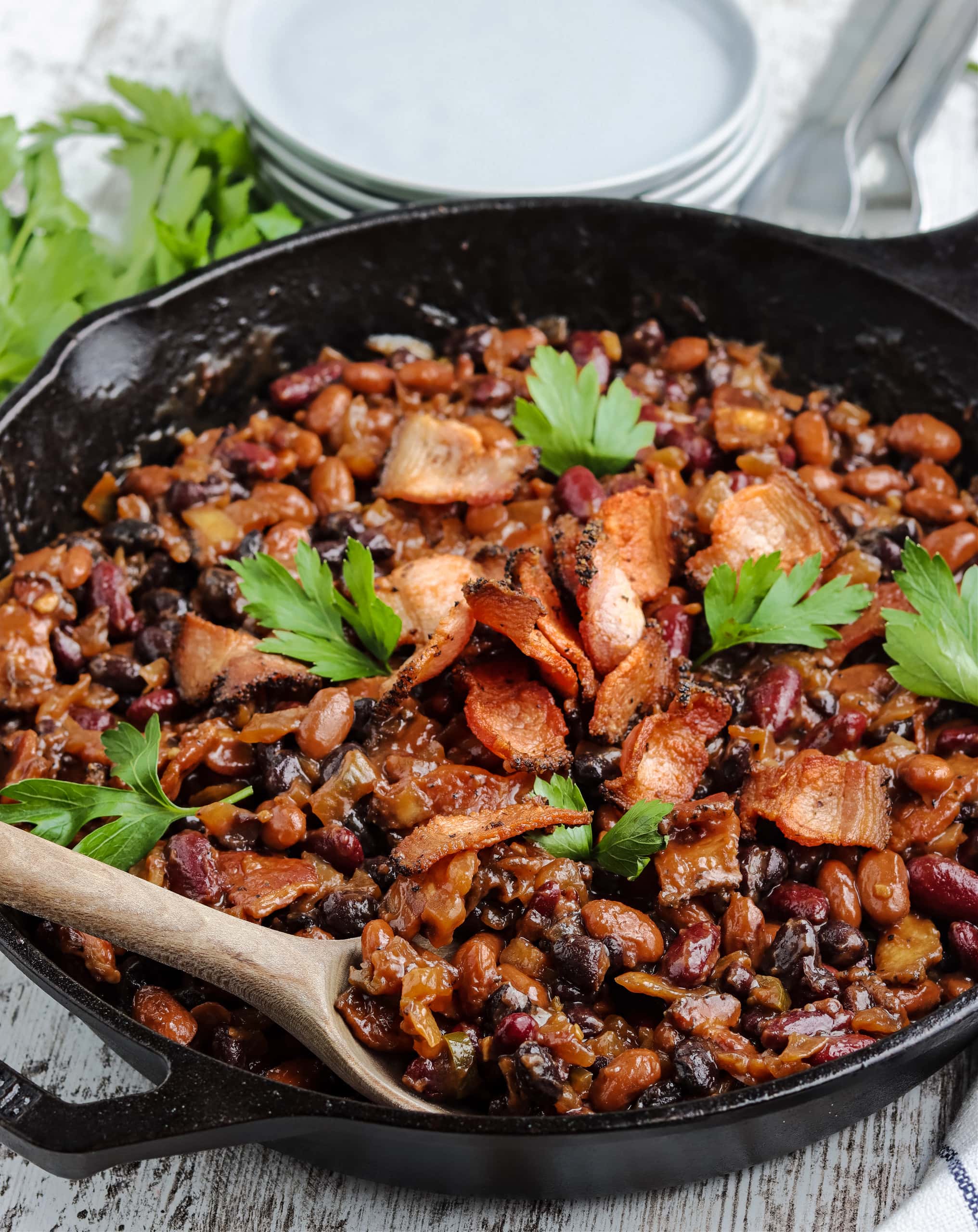 Smoked Baked Beans (Pellet Grill)