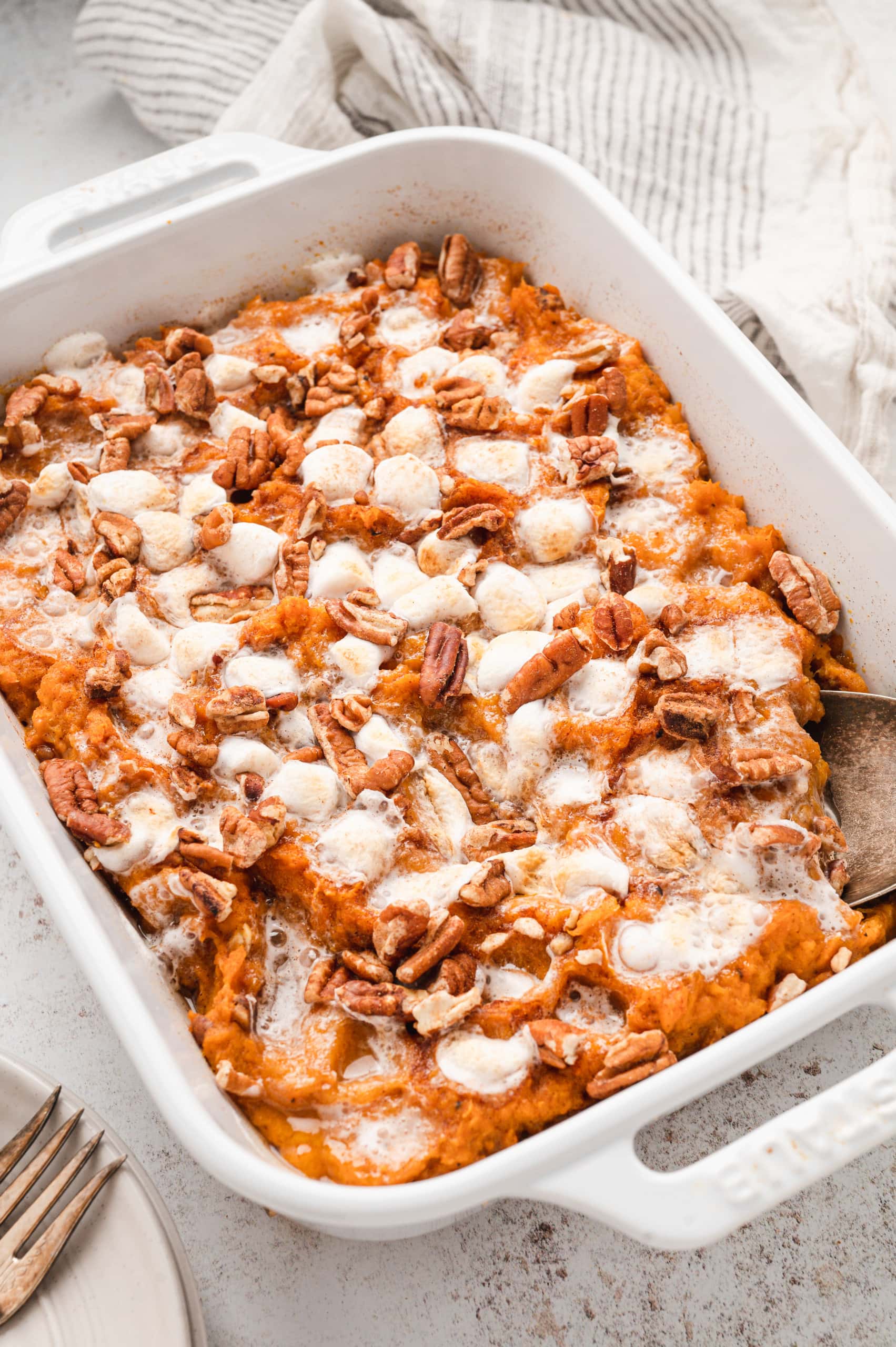 Gluten-Free Maple Pecan Sweet Potato Casserole
