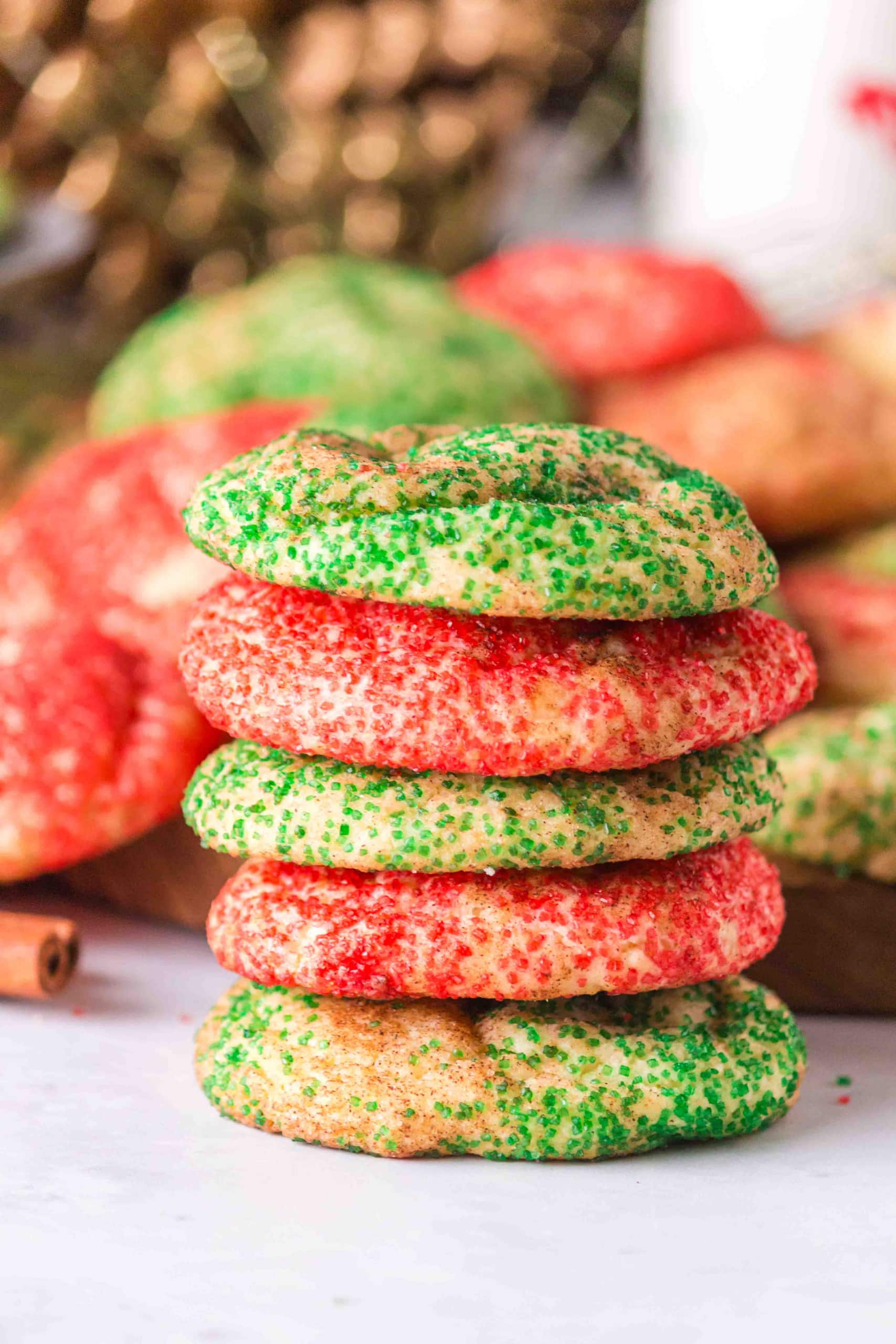 Gluten-Free Christmas Snickerdoodle Cookies