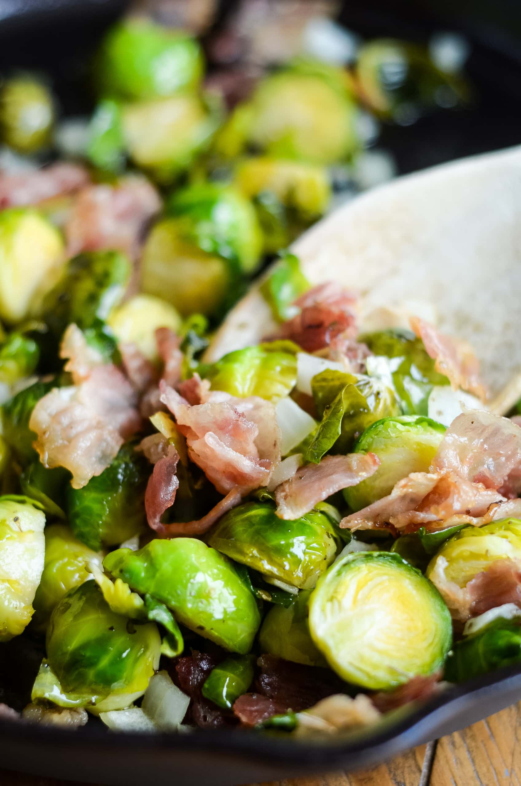 Pellet Grill Smoked Brussels Sprouts with Bacon