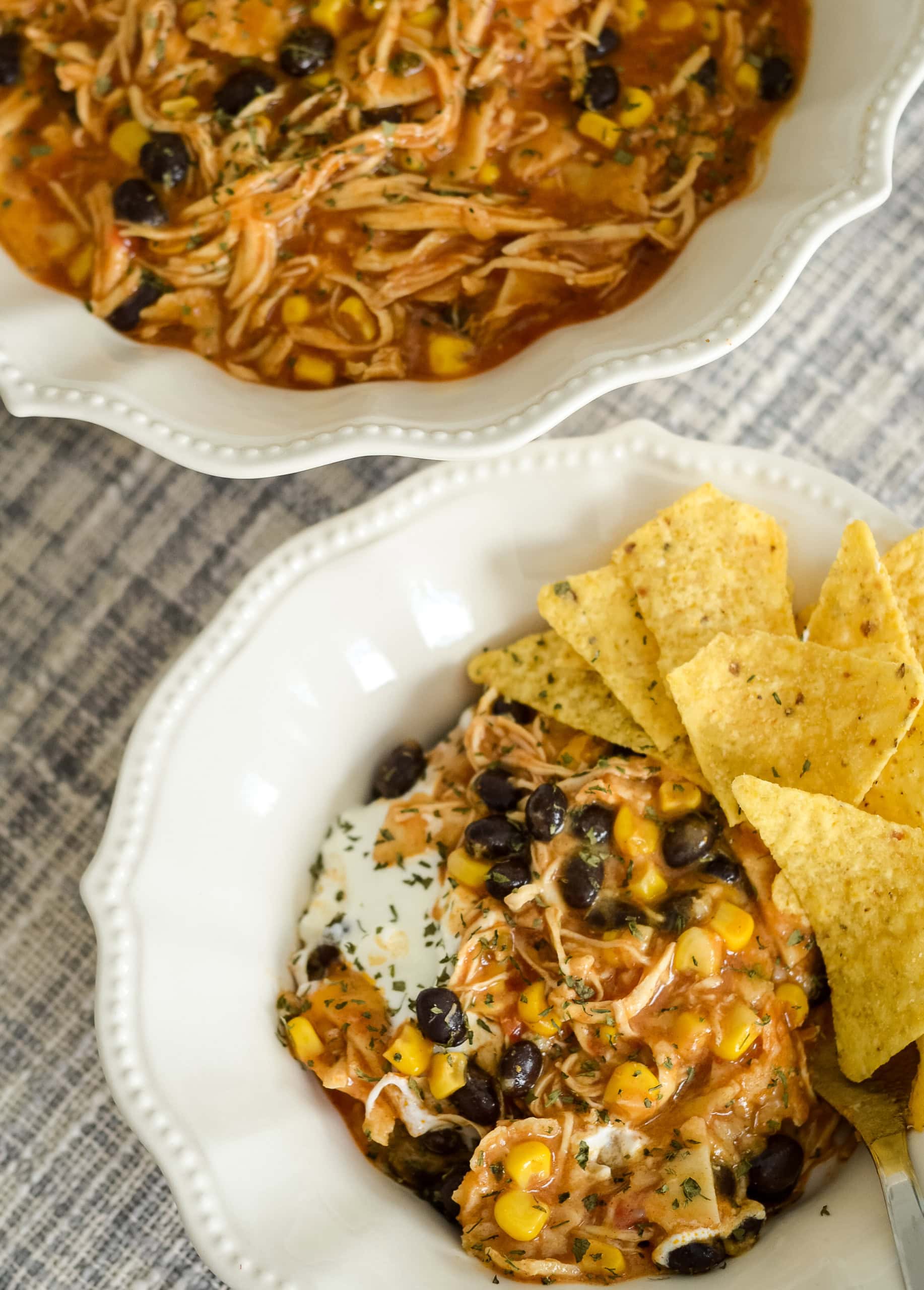 Gluten-Free Crockpot Chicken Enchilada Casserole