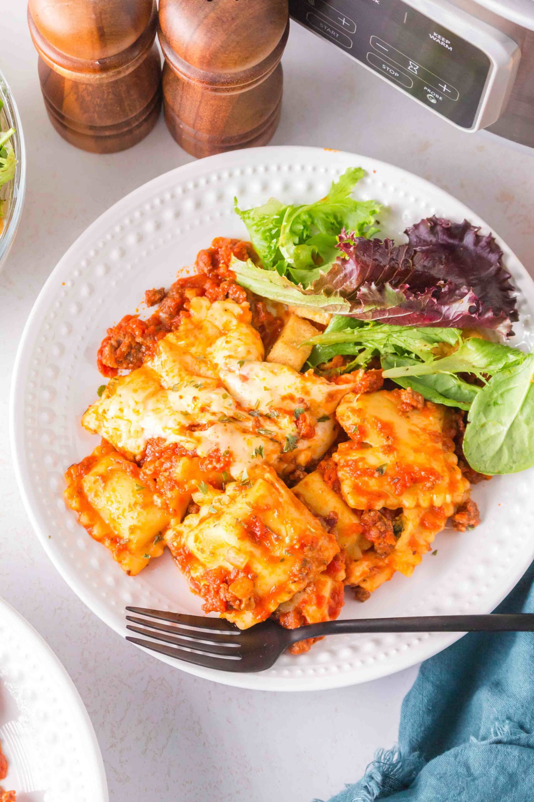 Slow Cooker Ravioli Lasagna (Gluten-Free)