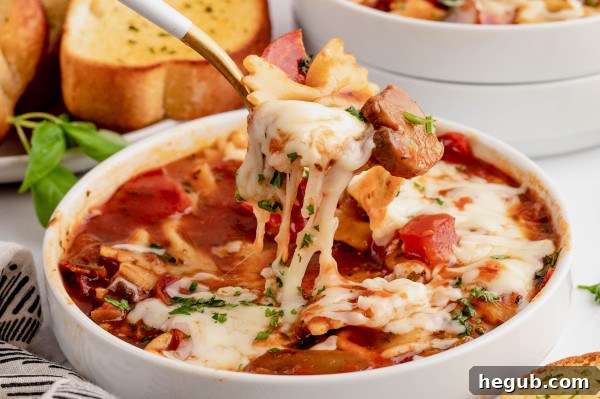 Comforting Crockpot Pizza Soup 7 slow cooker pizza soup