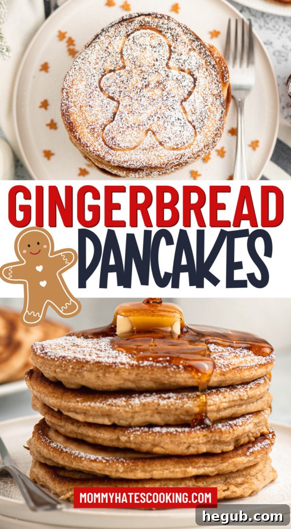 Warm Spiced Ginger Flapjacks 9 Close up of a delightful stack of gingerbread pancakes, perfect for a holiday breakfast
