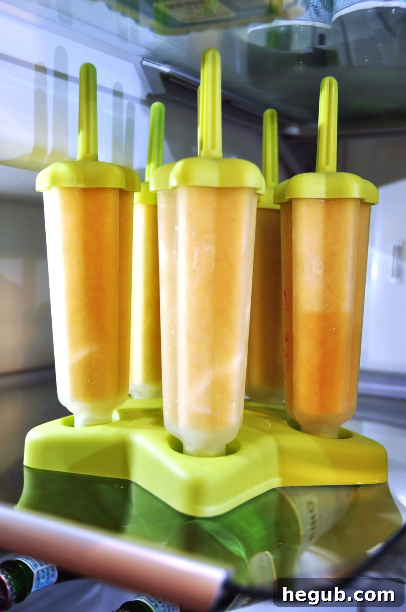 Spiced Peach-Mango Greek Yogurt Pops