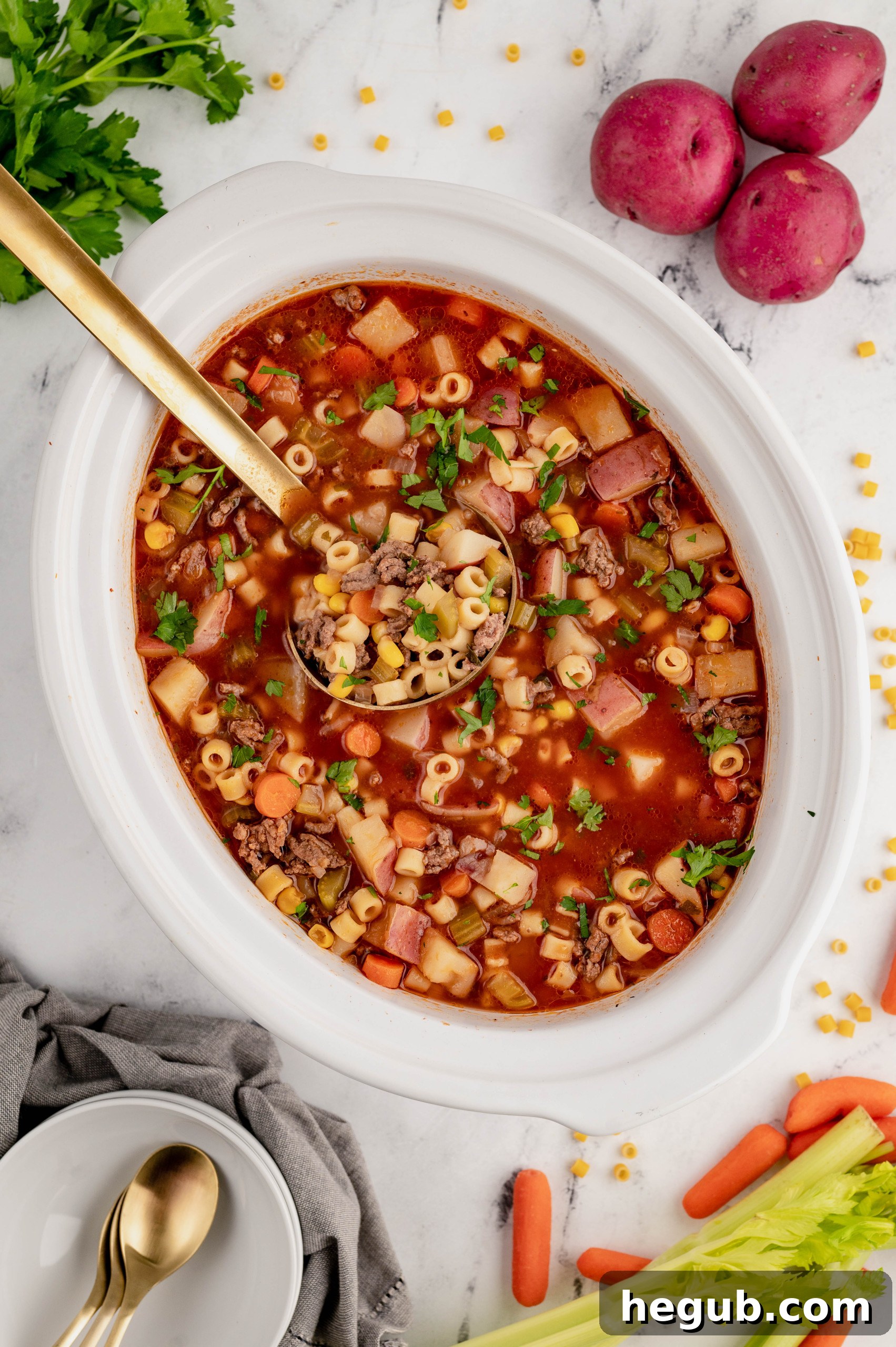 One-Pot Gluten-Free Slow Cooker Beef and Vegetable Soup - Hegub