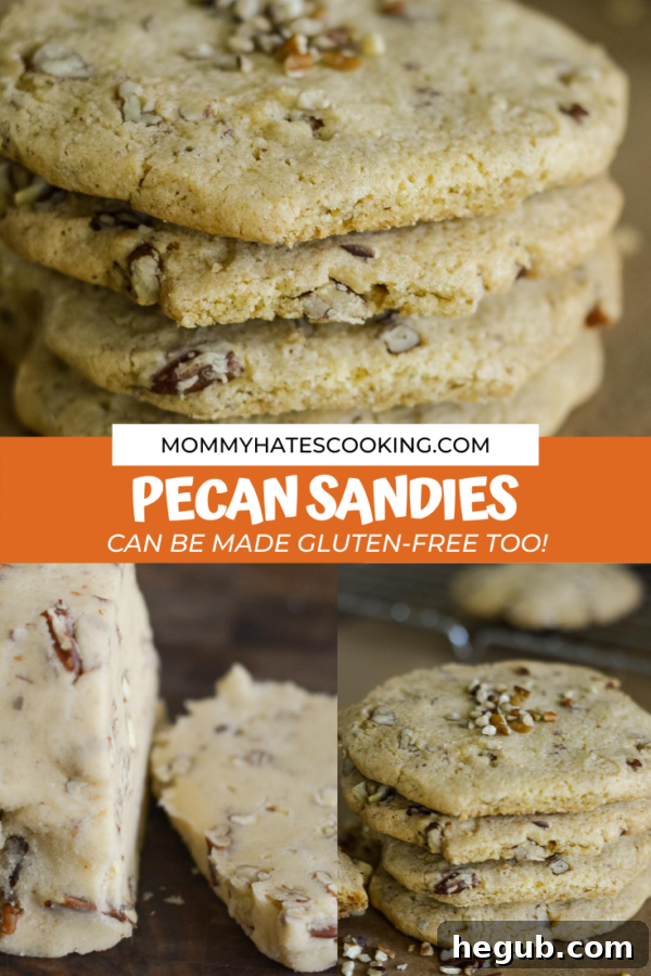 Gluten-Free Pecan Sandies perfect for pinning on Pinterest