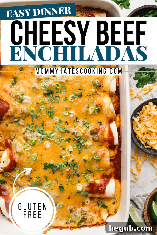 cheesy beef enchiladas pinterest pin