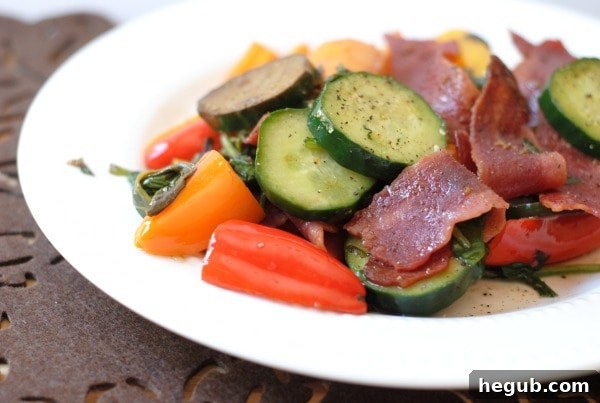 Delicious Bacon and Veggie Salad, a wholesome and quick meal idea