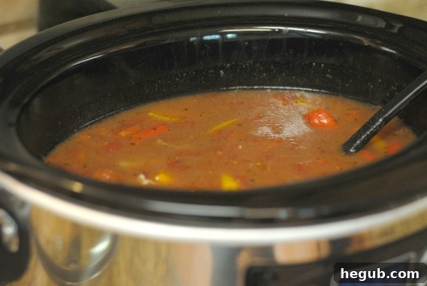 A bowl of Slow Cooker Italian Stew ready to be served, showcasing its rich texture.
