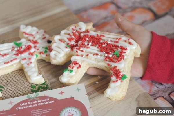 Gluten-Free Old Fashioned Christmas Cookies decorated with sprinkles