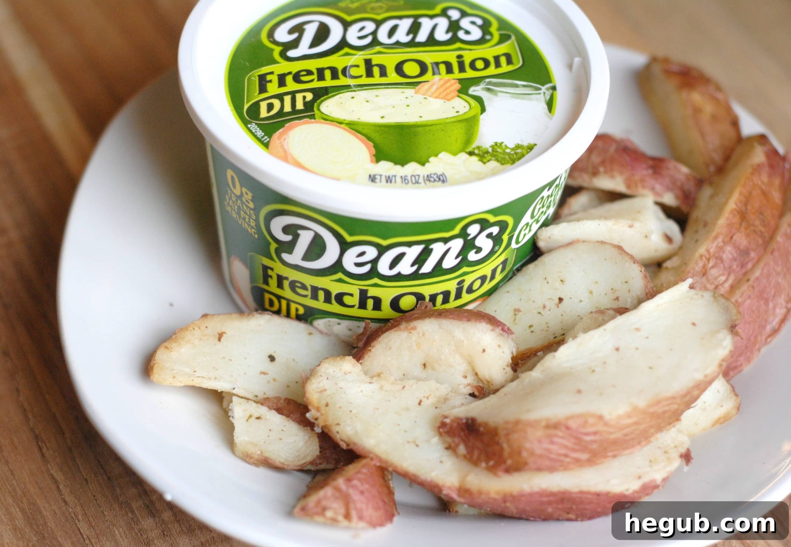 Dean's Dip varieties with fresh vegetables and ingredients ready for dipping