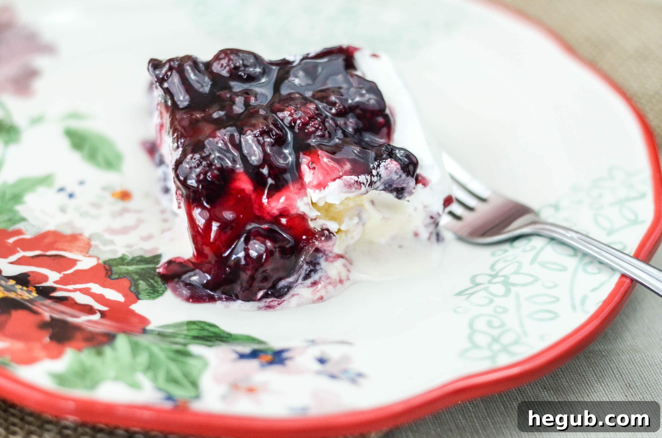 Blackberry Cobbler Ice Cream Cake