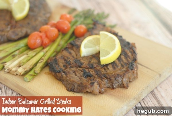 Indoor Balsamic Grilled Steaks - Perfect for an Easy Date Night Dinner