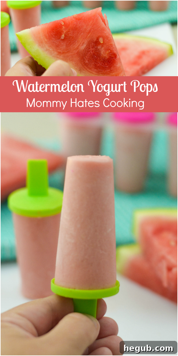 Refreshing Watermelon Yogurt Pops made with Fresh from Florida produce