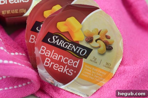 Sargento Balanced Breaks in a cooler, ready for a fun day on the water.