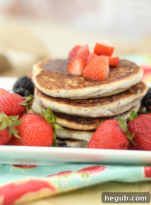 Delicious Gluten-Free Pancakes with Assorted Fresh Berries