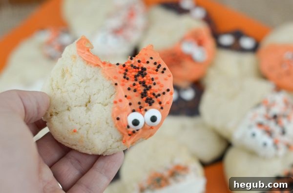 Assortment of Spooky Sugar Cookies with various decorations