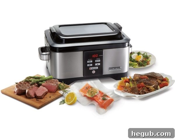 Hamilton Beach Professional Sous Vide and 6 Qt. Slow Cooker product shot.