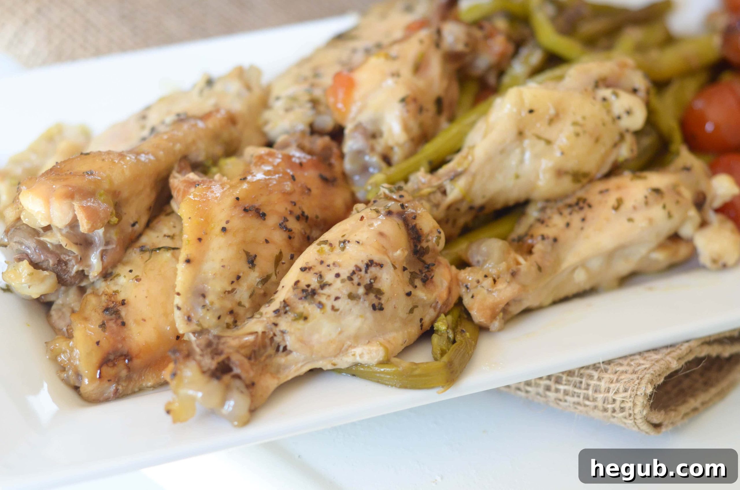 Slow Cooker Lemon Pepper Chicken and Veggies recipe image.