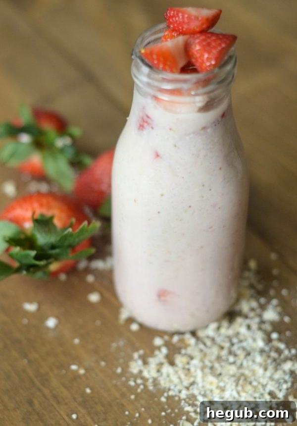 Effortless Strawberry Oat Smoothie 2 Delicious Strawberry Oatmeal Smoothie