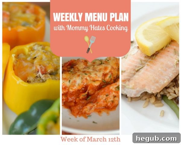 Weekly Menu Plan - Week of March 12th