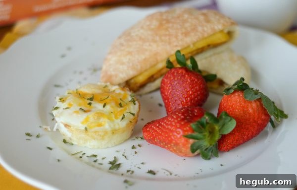 Cheesy Baked Eggs with Chicken Melts - Comfort Food for Breakfast