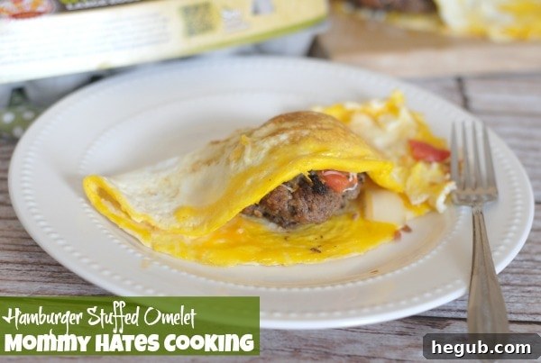 Hamburger Stuffed Omelet - A Hearty and Unique Omelet Recipe
