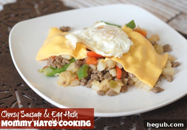 Cheesy Egg Hash - Hearty Breakfast Hash with Sausage and Cheese