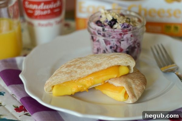 Yogurt Fruit Salad Paired with a Warm Egg & Cheese Sandwich