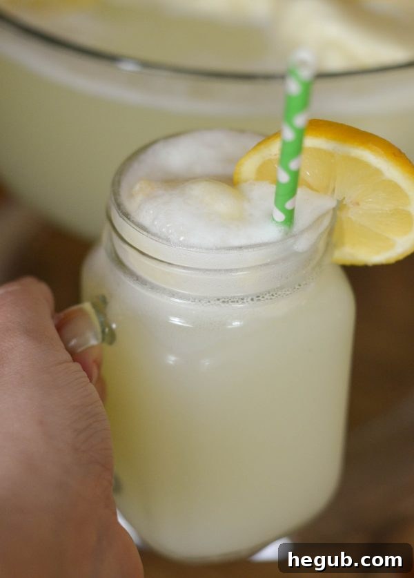 Golden Citrus Cooler 7 Lemonade Punch in individual serving glasses