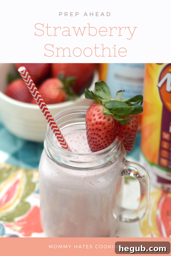 Nutrient-packed strawberry smoothie in a mason jar, ready for busy mornings