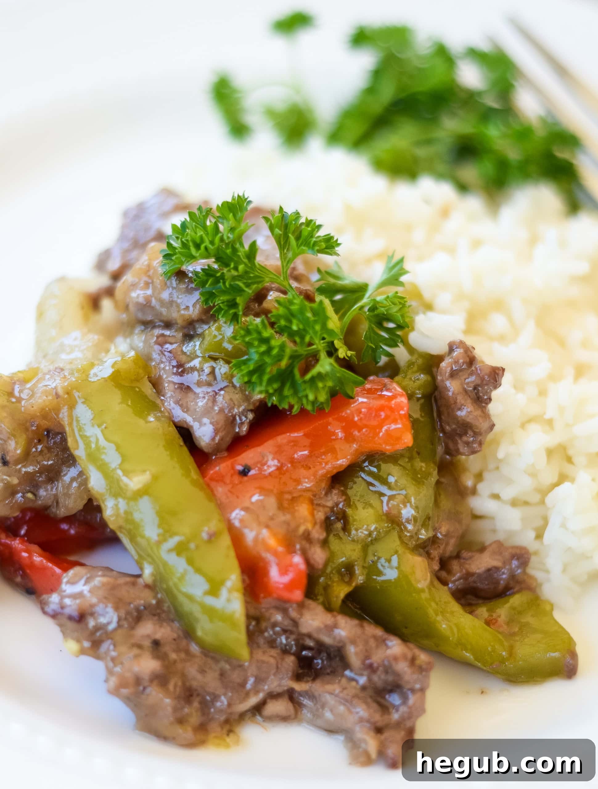 Creamy Beef and Peppers dish