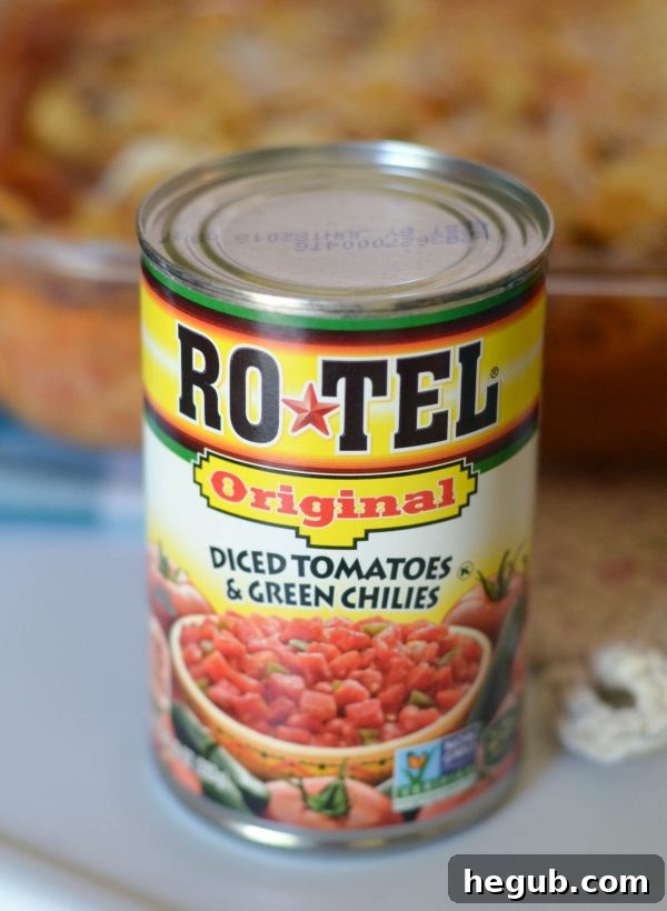 Spicy Mexican Meatloaf Casserole featuring RO*TEL