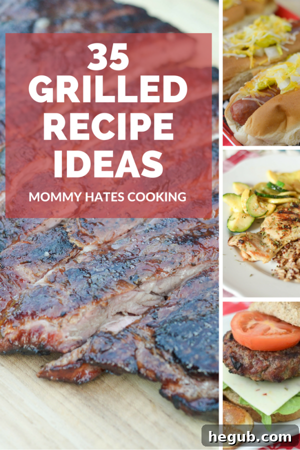 A vibrant platter featuring a variety of grilled dishes, including chicken skewers, corn on the cob, and colorful vegetables, perfect for a summer cookout. The image emphasizes the diverse and delicious possibilities of grilled recipes.