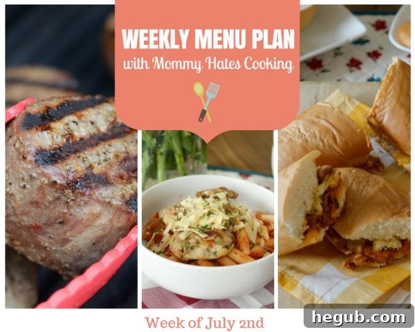 Weekly Menu Plan for Summer with 4th of July Recipes