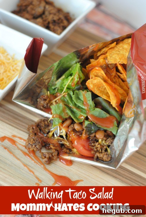 Delicious Walking Taco Salad in a bag