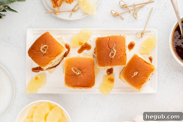 Ingredients for Hawaiian Chicken Sliders, including pineapple, soy sauce, and ginger.