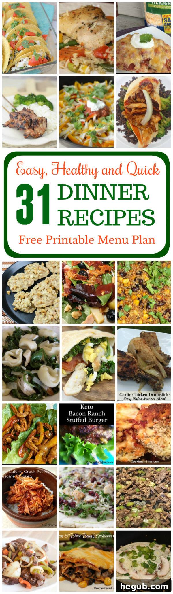 Healthy Meal Plan for August