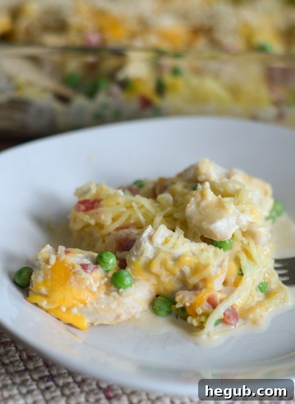 Preparing the Chicken Spaghetti Bake mixture
