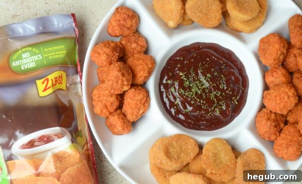 Delicious chicken nuggets as simple snack solutions