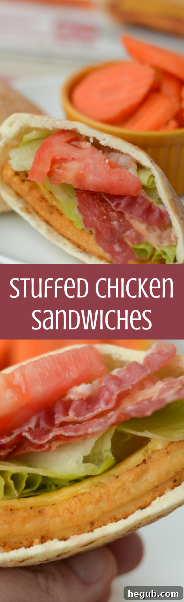 Stuffed Chicken Sandwiches - Pin for future meal inspiration