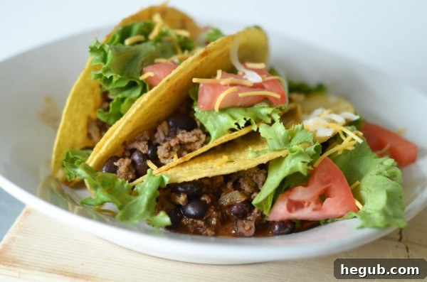 February 18th Weekly Meal Plan 2 Delicious slow cooker beef taco meat ready for family dinner