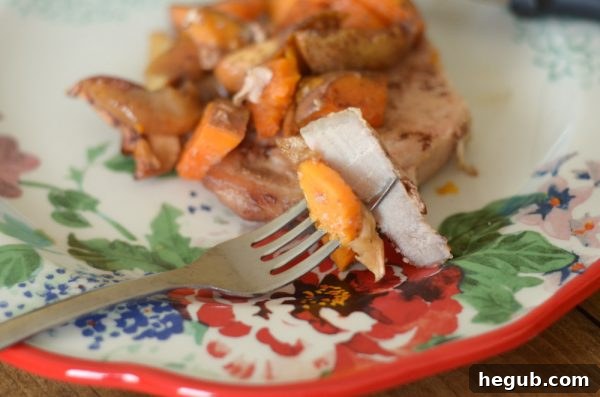 Maple Cinnamon Pork Chops plated with green beans
