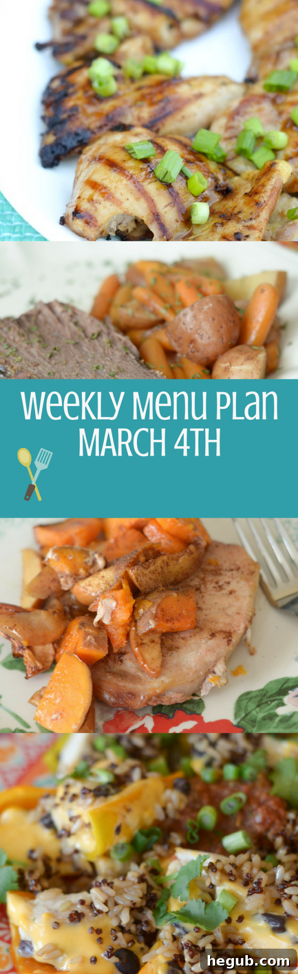 Weekly Menu Plan for easy family dinners